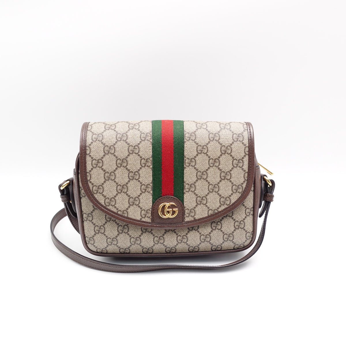 Pre-Owned Gucci Ophidia Beige Canvas Shoulder Bag T10362424