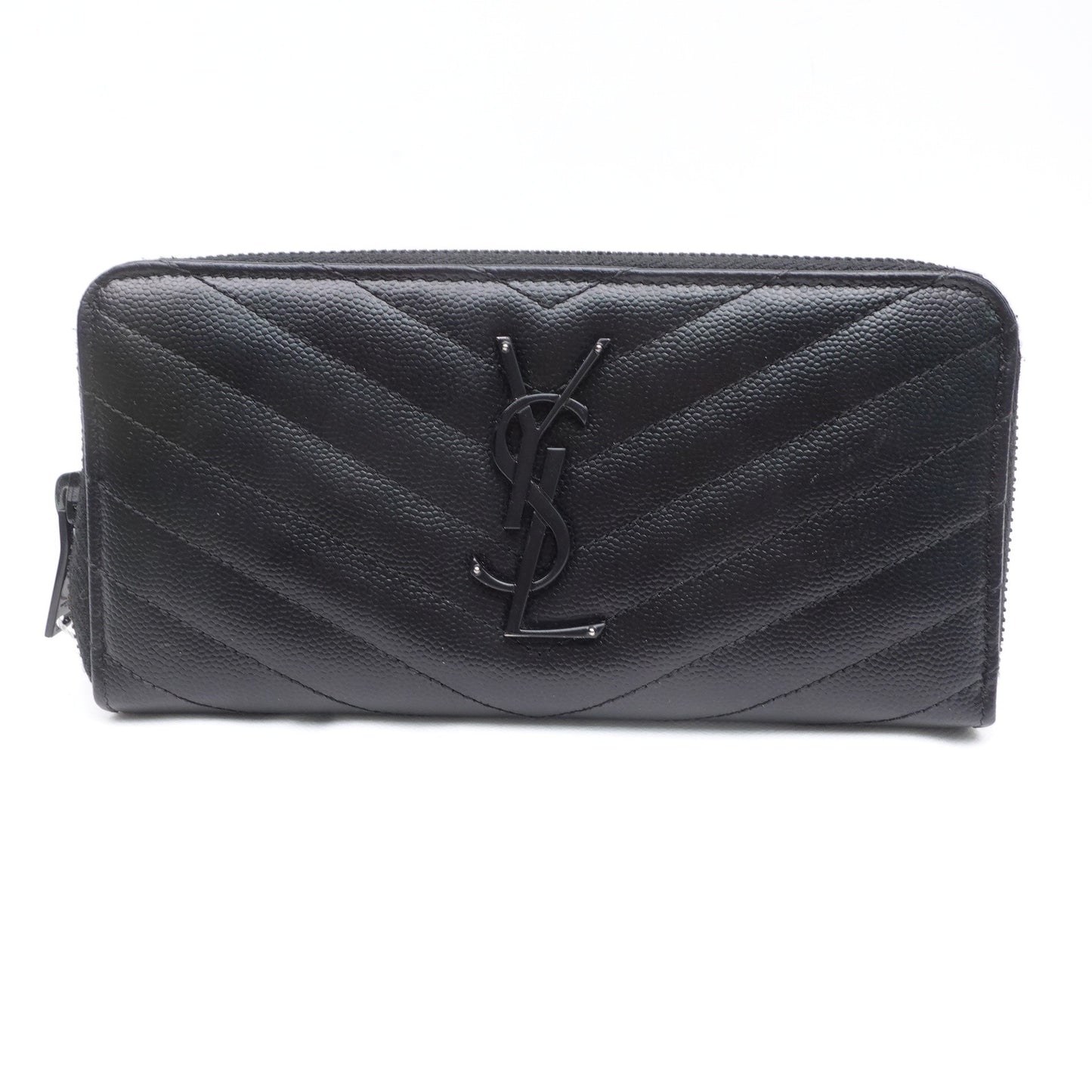 Pre-owned Saint Laurent Black Calfskin Wallet