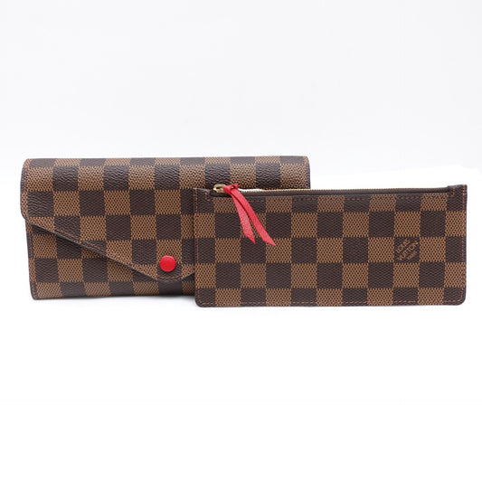 Pre-owned Louis Vuitton Josephine Damier Ebene Coated Canvas Wallet