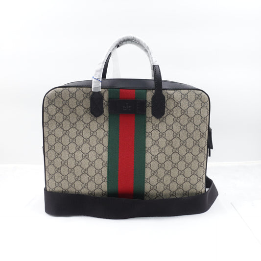 Pre-owed Gucci Ophidia Brown Coated Canvas Shoulder Bag