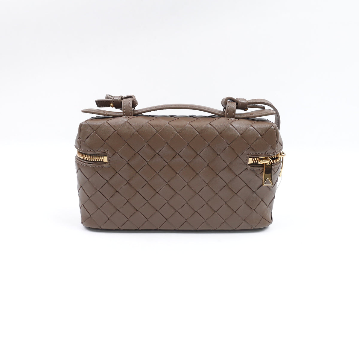 Pre-Owned Bottega Veneta Bang Bang Vanity Case Brown Leather Shoulder Bag T10410532