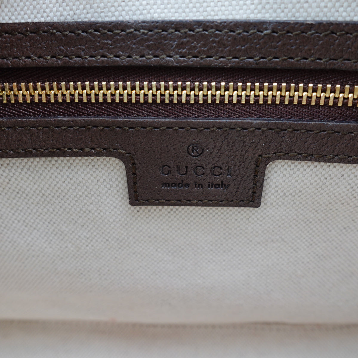 Pre-Owned Gucci Ophidia Beige Canvas Shoulder Bag T10362424