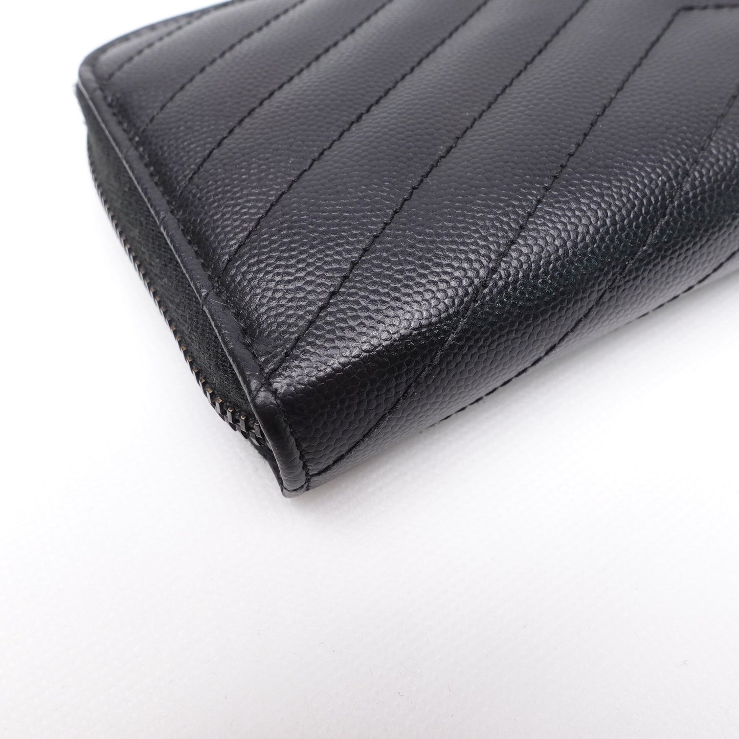 Pre-owned Saint Laurent Black Calfskin Wallet