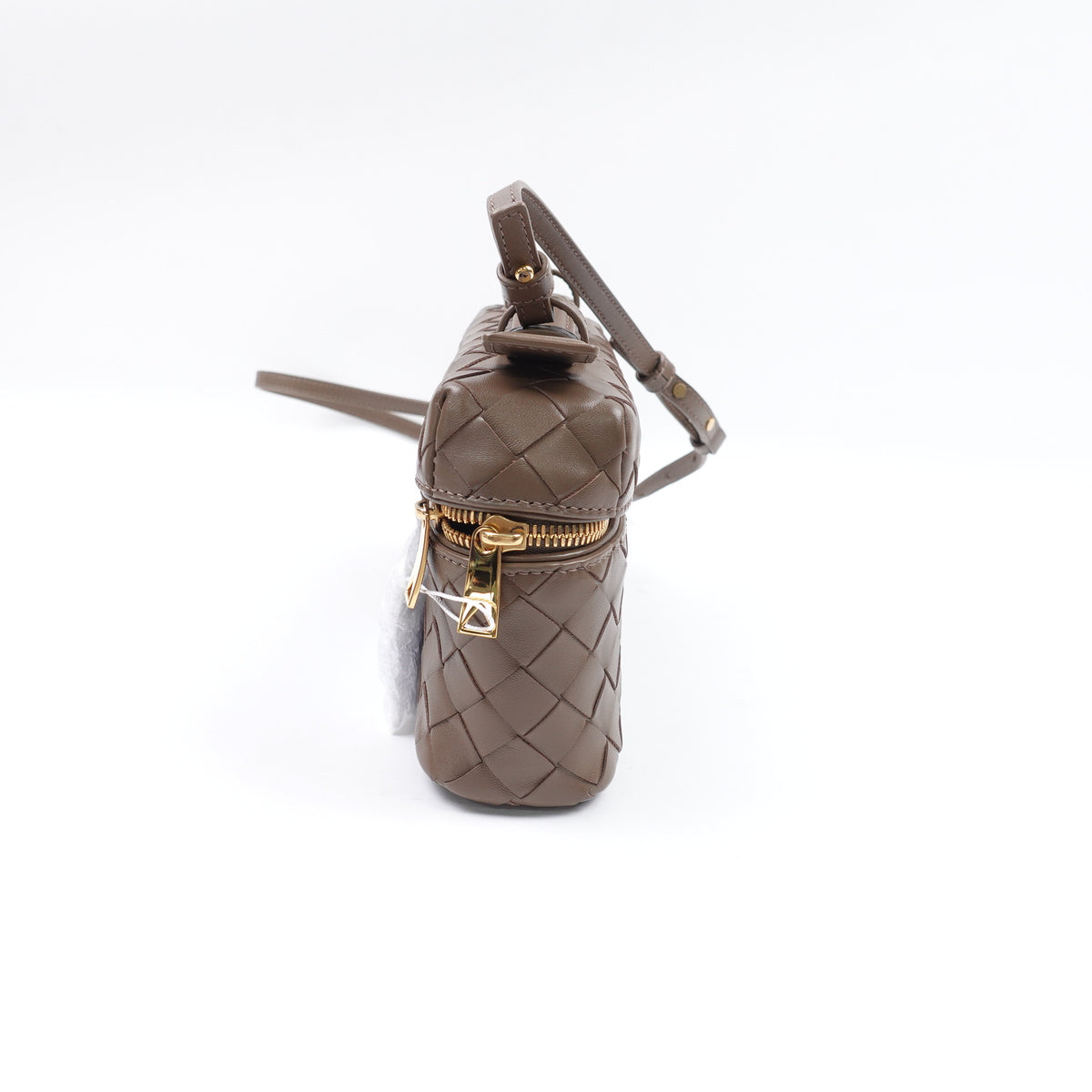 Pre-Owned Bottega Veneta Bang Bang Vanity Case Brown Leather Shoulder Bag T10410532