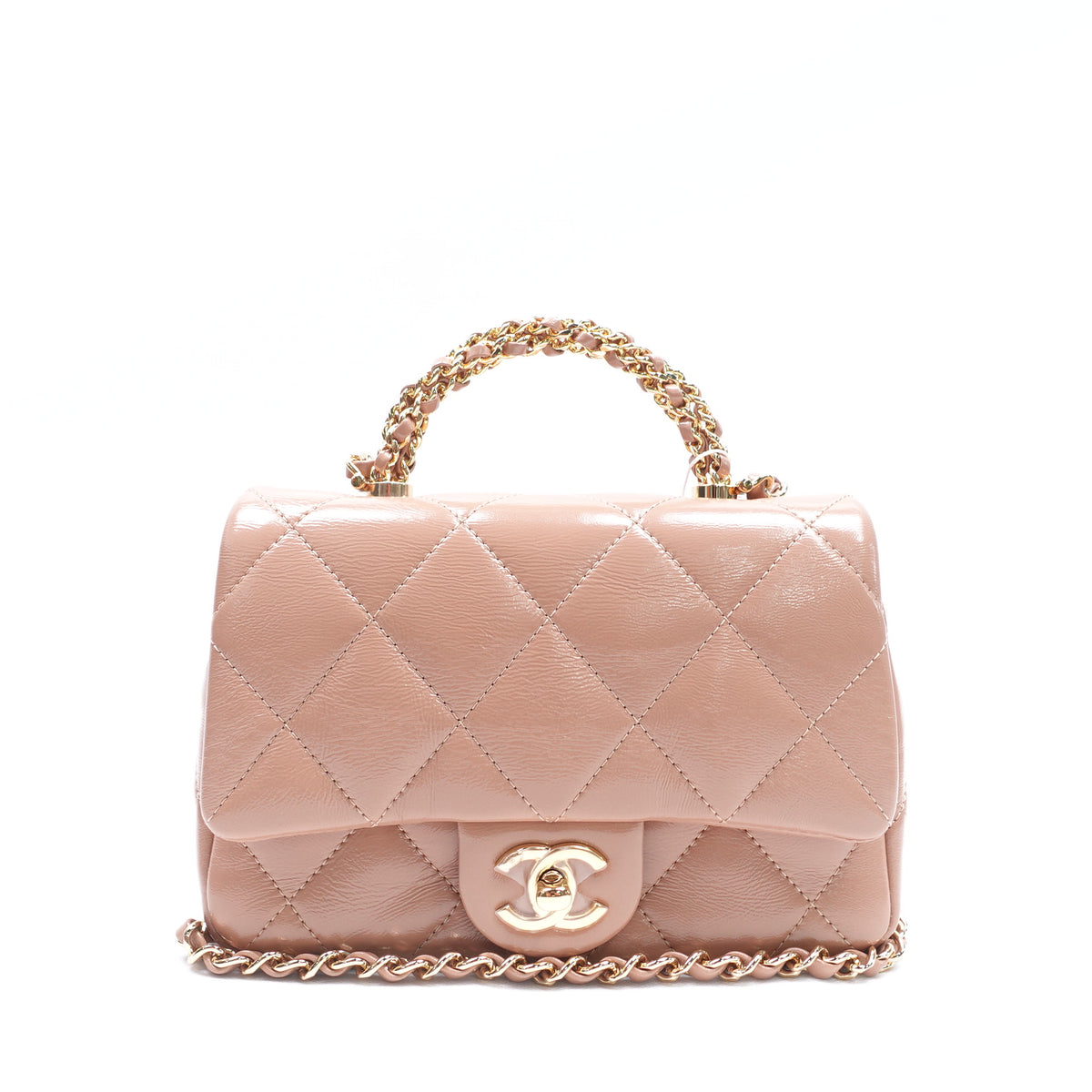 Pre-owned Chanel CF Milktea Calfskin Shoulder Bag - （Last Part）T10356726