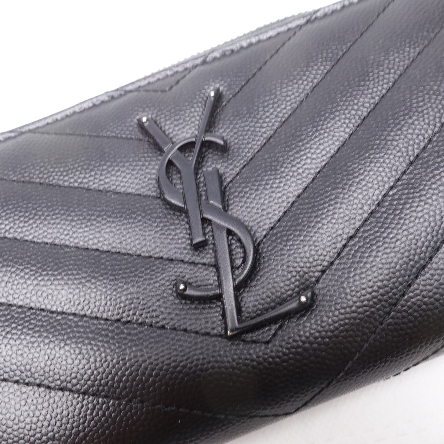 Pre-owned Saint Laurent Black Calfskin Wallet