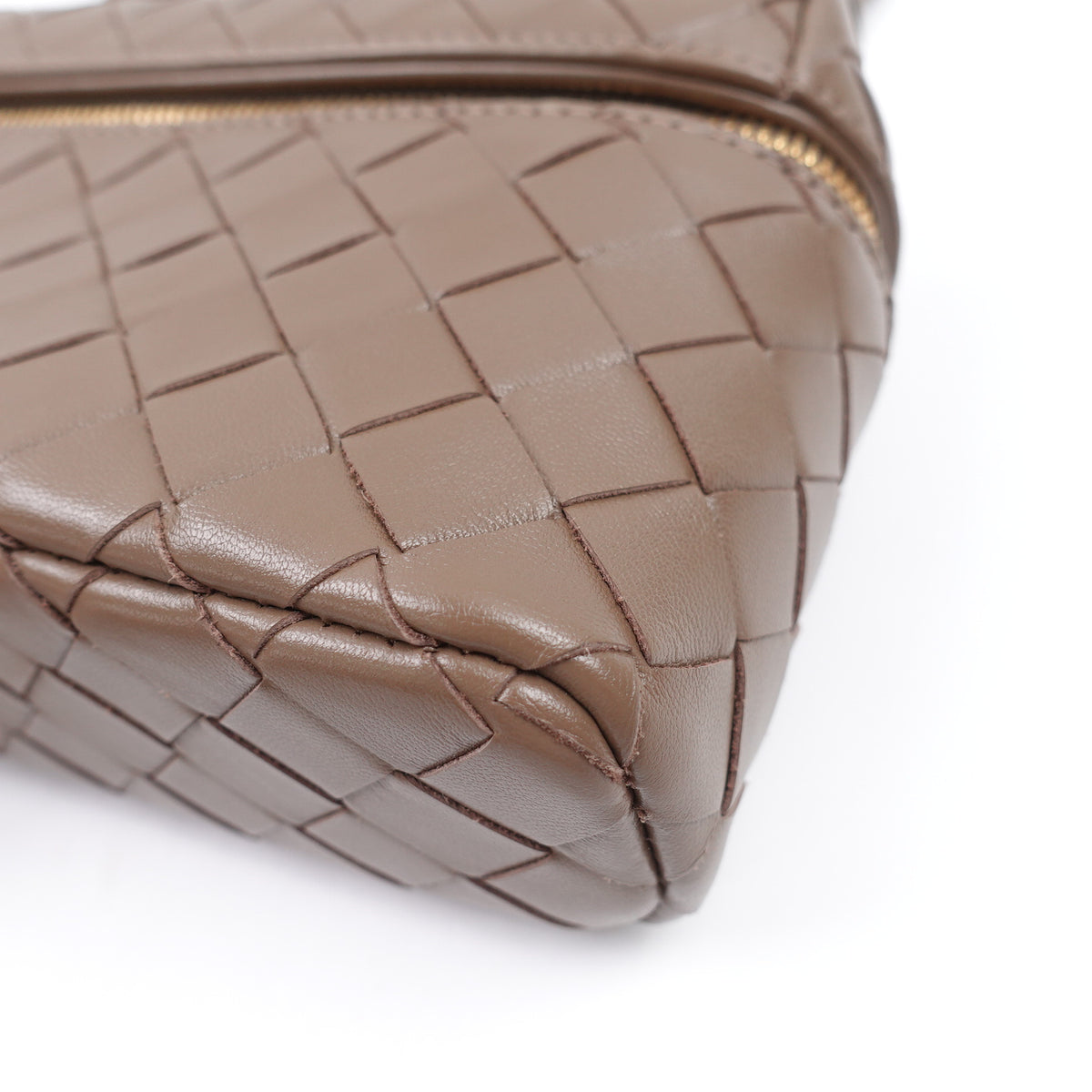 Pre-Owned Bottega Veneta Bang Bang Vanity Case Brown Leather Shoulder Bag T10410532