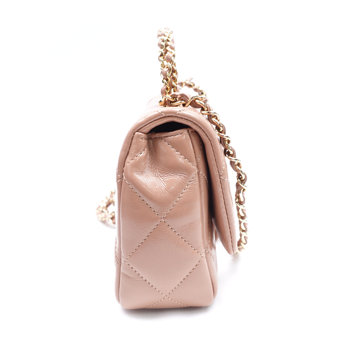 Pre-owned Chanel CF Milktea Calfskin Shoulder Bag - （Last Part）T10356726