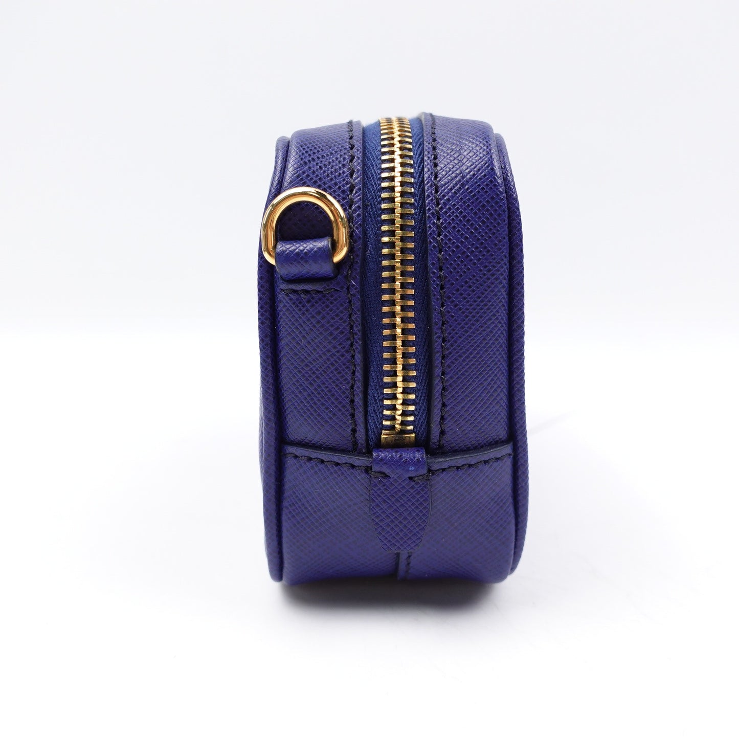 Pre-owned Prada Royal Blue Saffiano Camera Bag