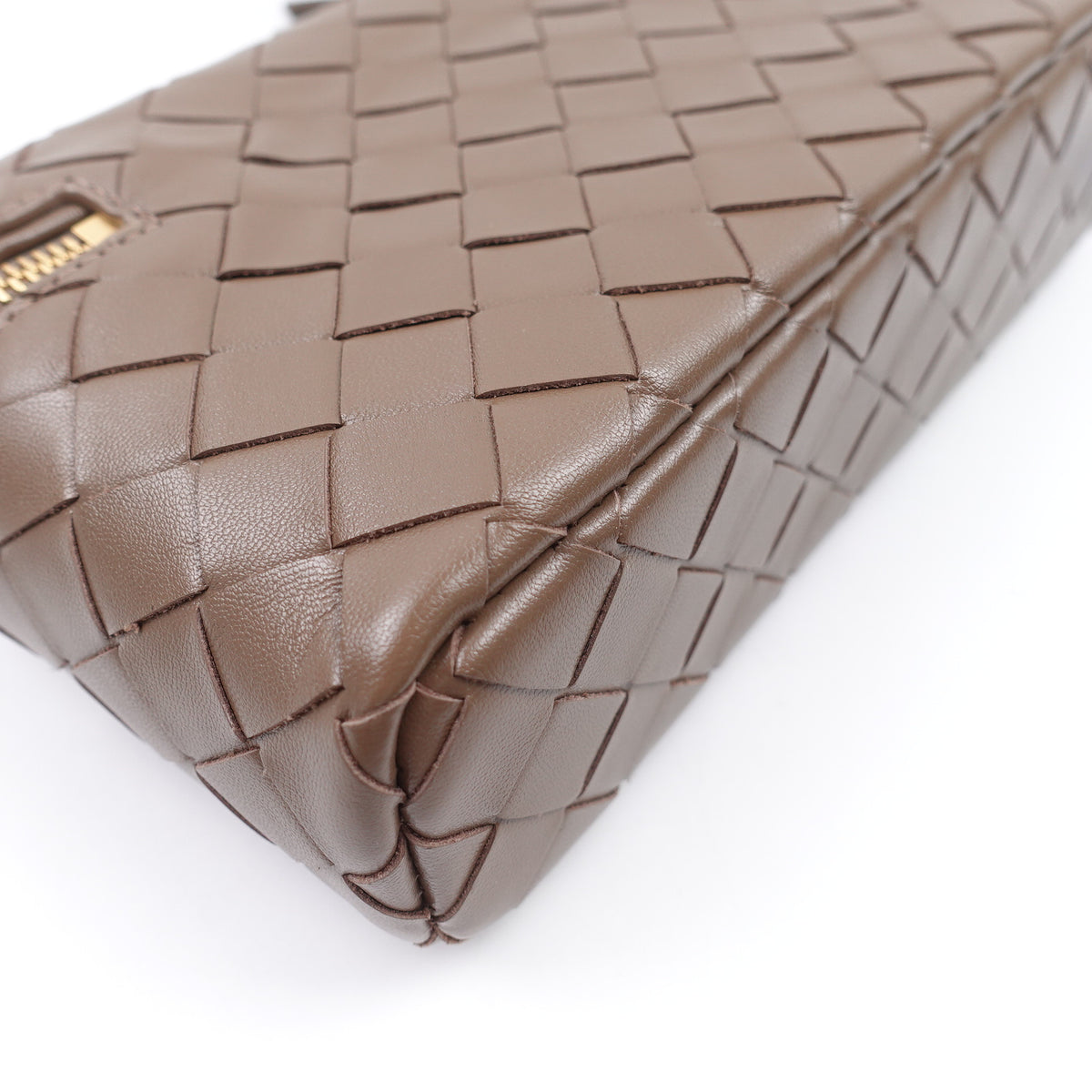 Pre-Owned Bottega Veneta Bang Bang Vanity Case Brown Leather Shoulder Bag T10410532