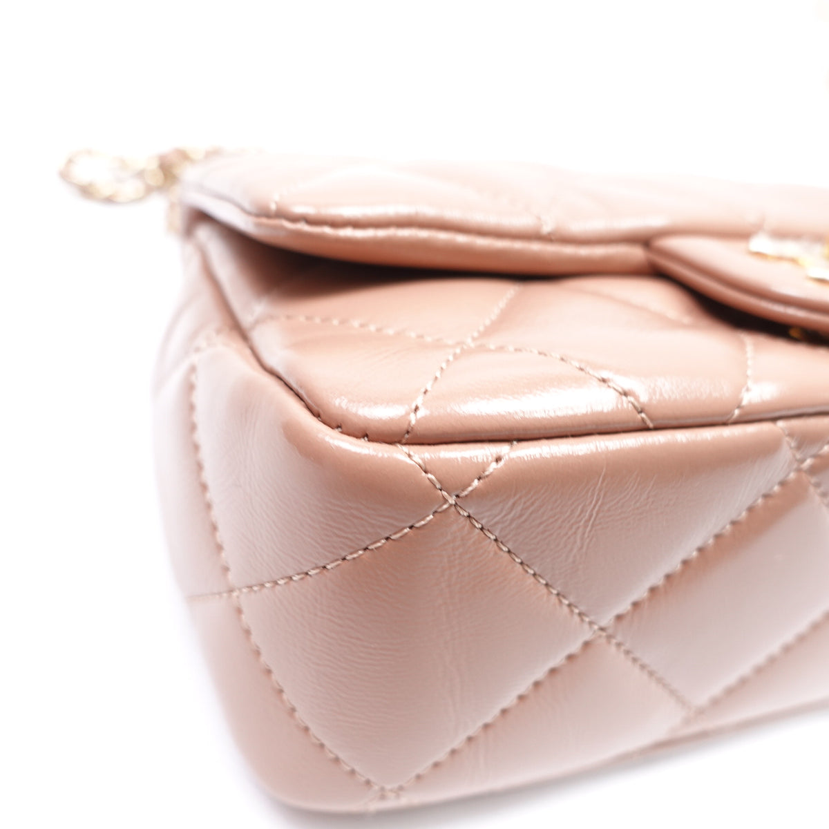 Pre-owned Chanel CF Milktea Calfskin Shoulder Bag - （Last Part）T10356726