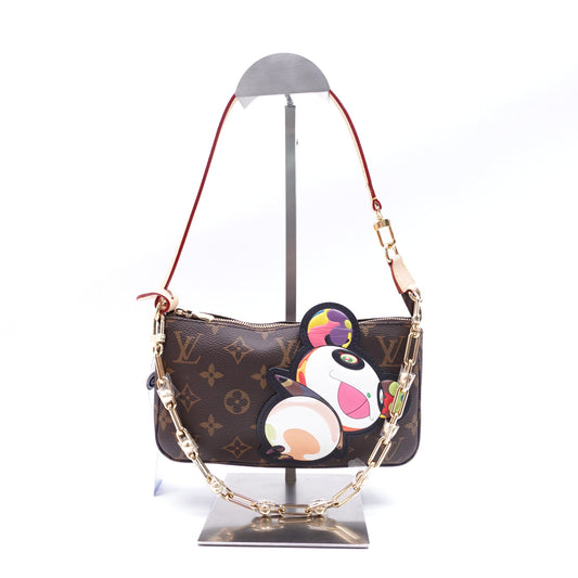 【DEAL】Pre-Owned Louis Vuitton Pochette Accessories Brown Monogram Canvas Wristlet T10385893