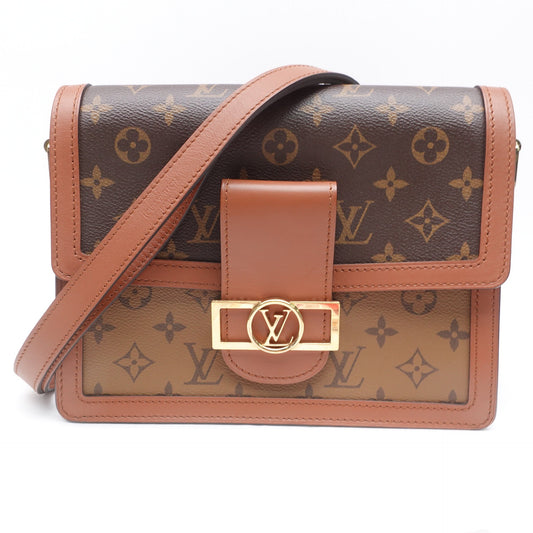 Pre-owned Louis Vuitton Dauphine Brown Monogram Coated Canvas Shoulder Bag