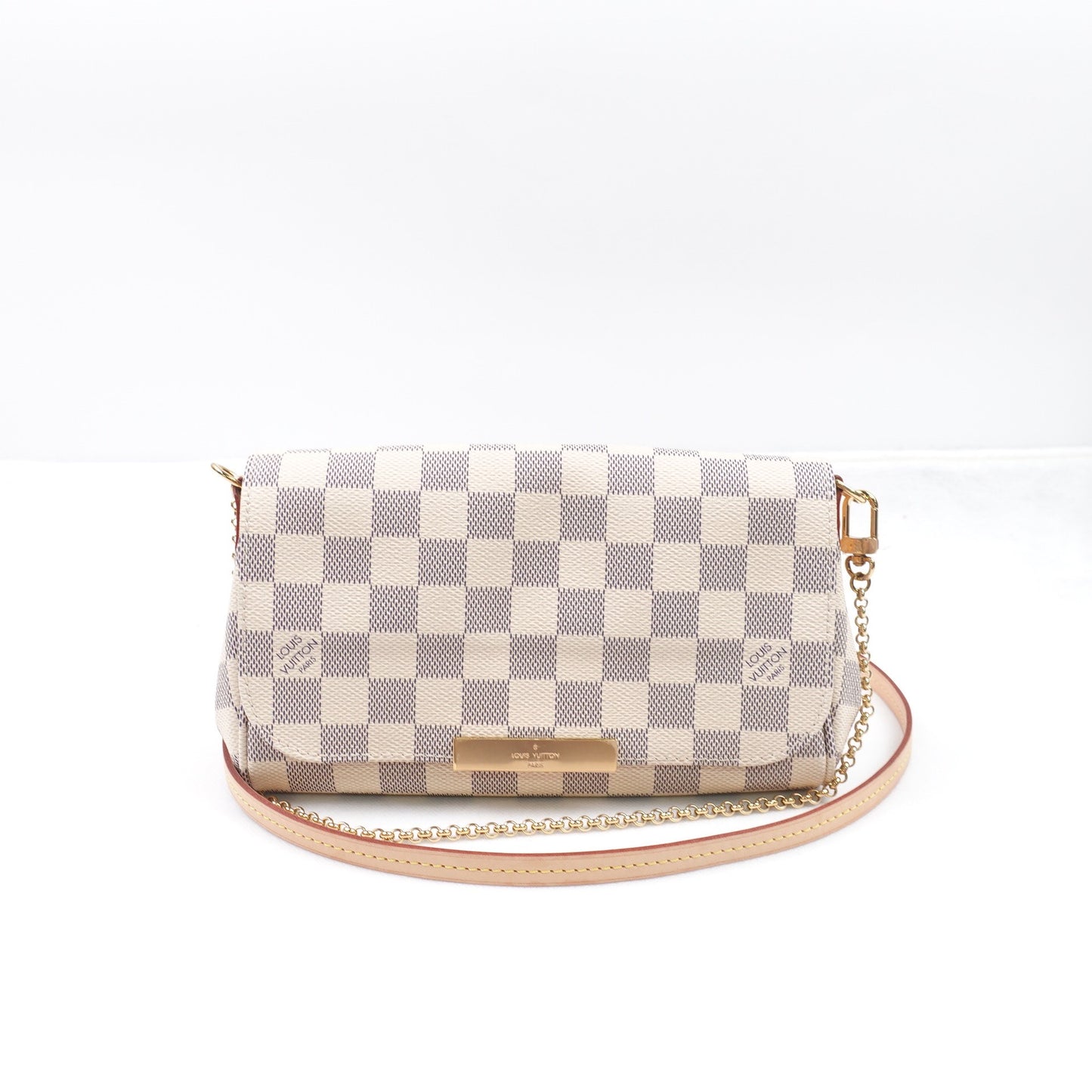 Pre-owned Louis Vuitton  Favotite  Damier Azur Coated Canvas Shoulder Bag