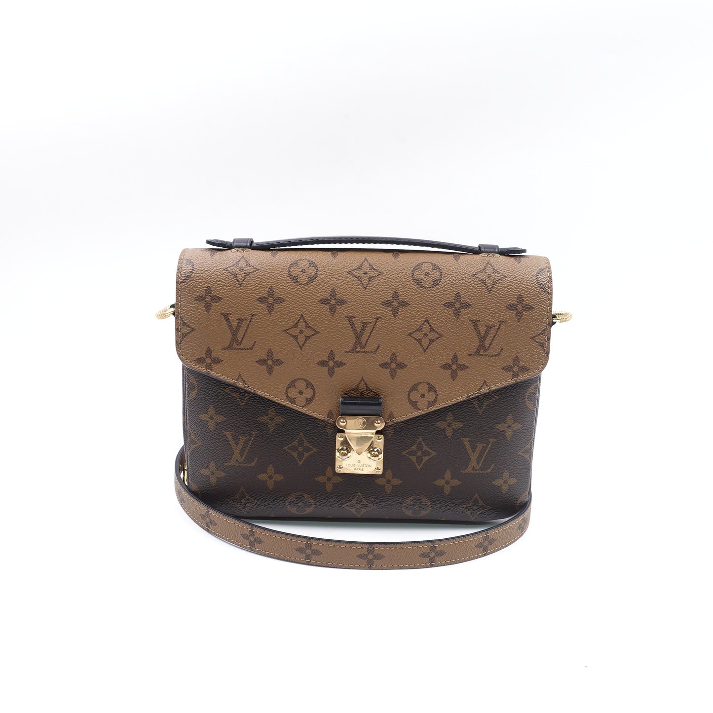 Pre-Owned Louis Vuitton Pochette Metis Brown Monogram Canvas Shoulder Bag T10406872