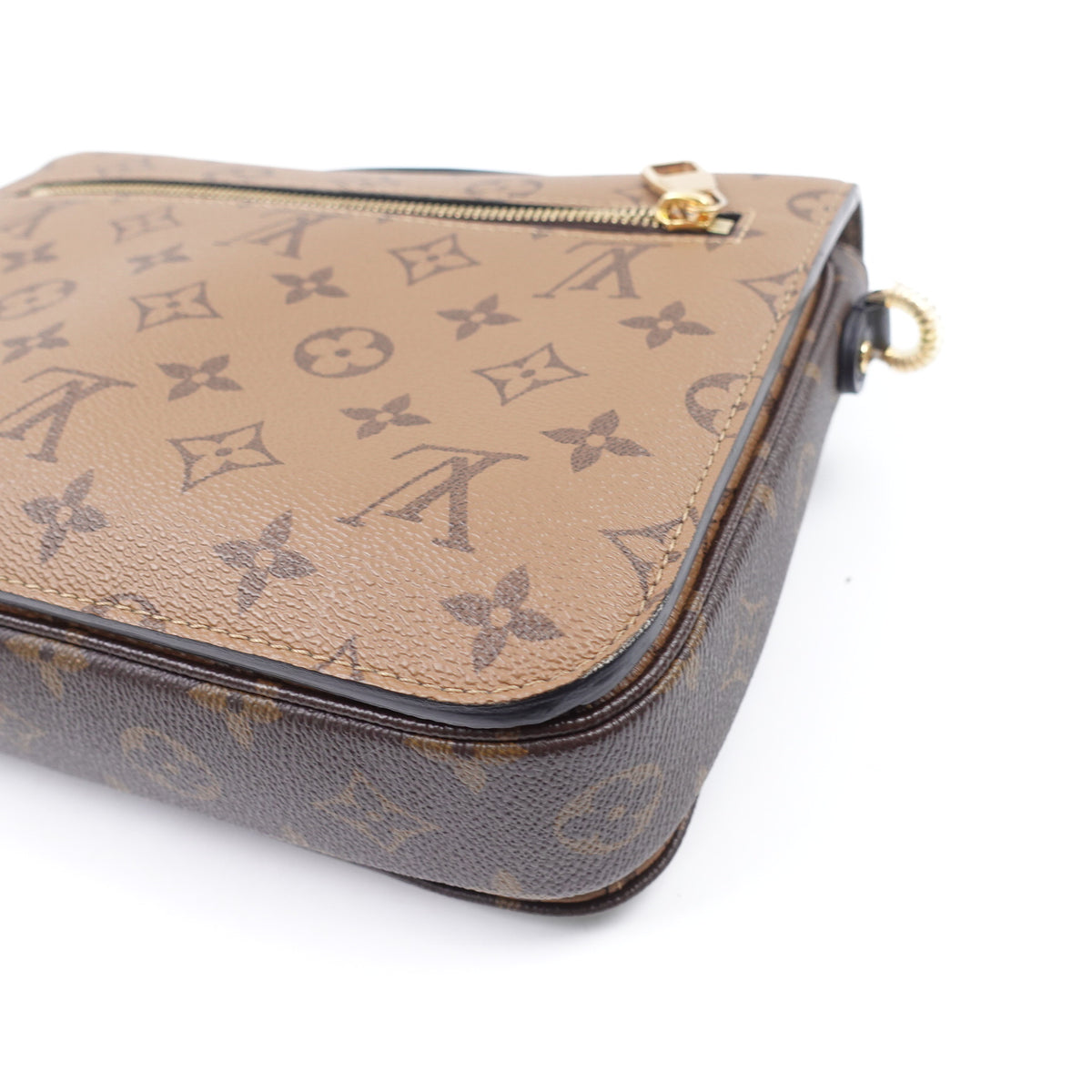 Pre-Owned Louis Vuitton Pochette Metis Brown Monogram Canvas Shoulder Bag T10406872