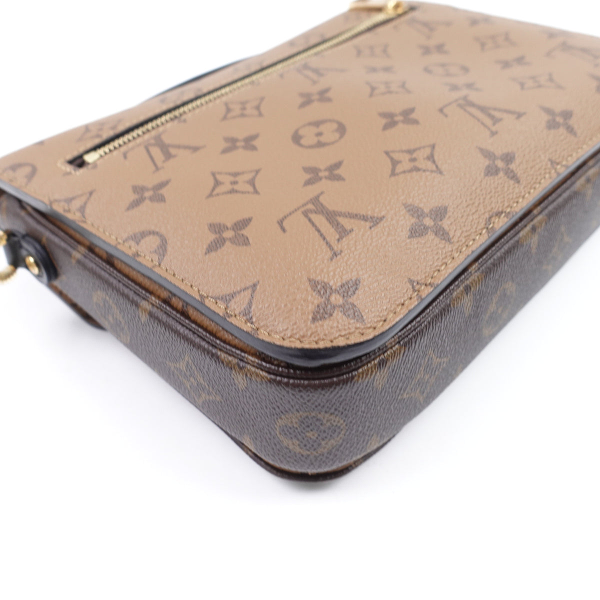 Pre-Owned Louis Vuitton Pochette Metis Brown Monogram Canvas Shoulder Bag T10406872
