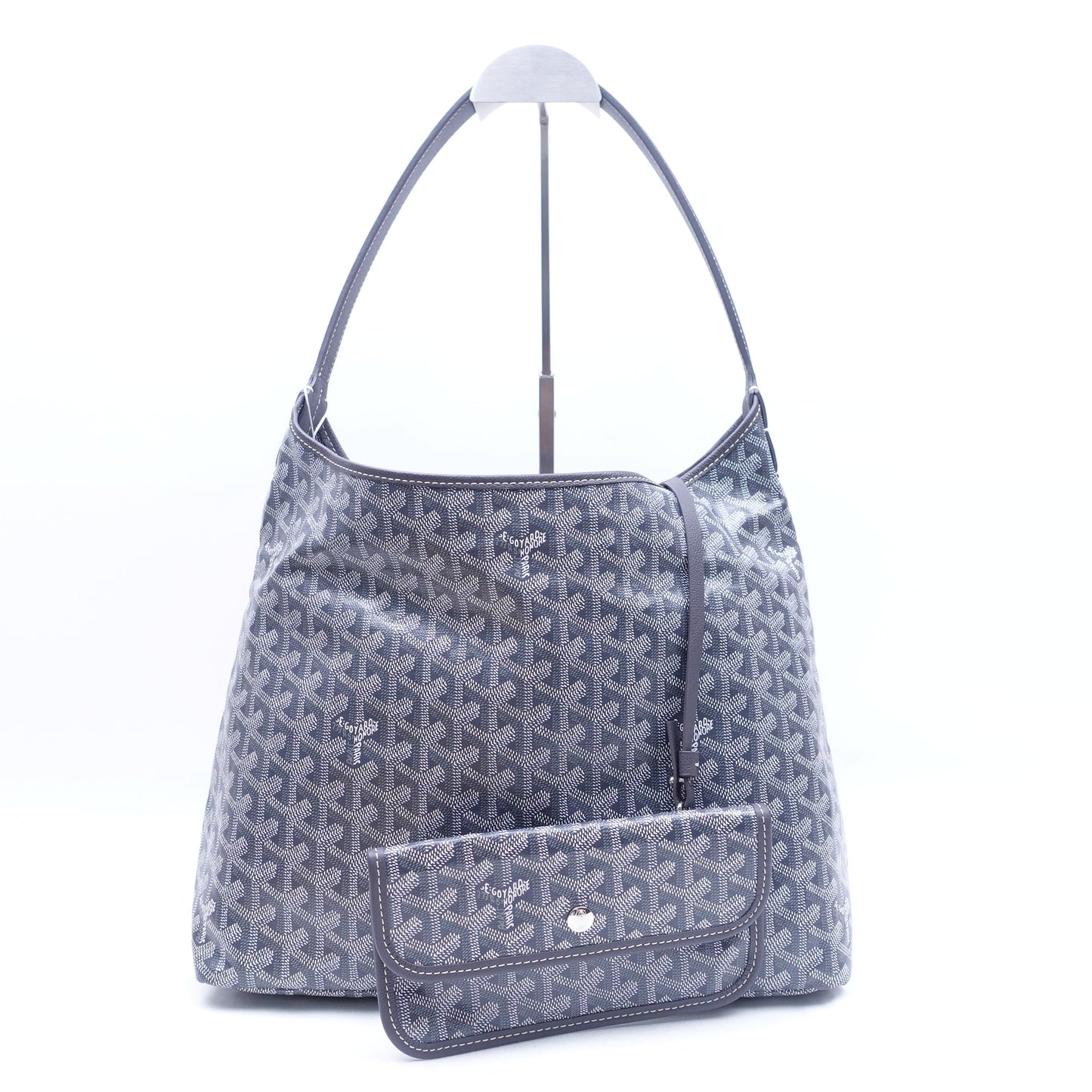 Pre-owned Goyard Boheme Grey Coated Canvas Hobo Bag