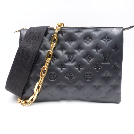 Pre-owned Louis Vuitton Coussin PM Black Lambskin Shoulder Bag