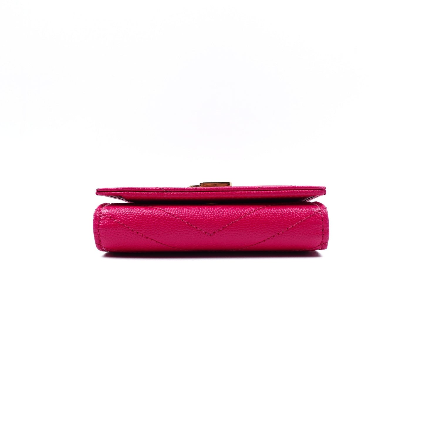 Pre-owned Saint Laurent Monogramme Fuchsia Pink Calfskin Wallet