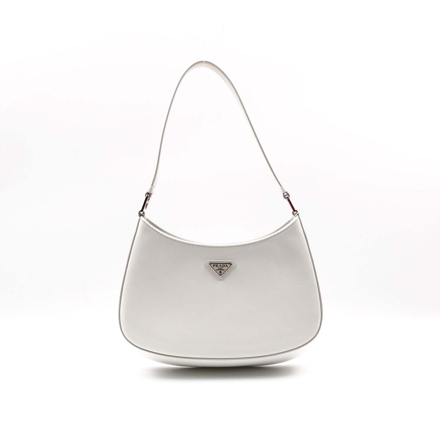 Pre-owned Prada White Cleo Calfskin Shoulder Bag