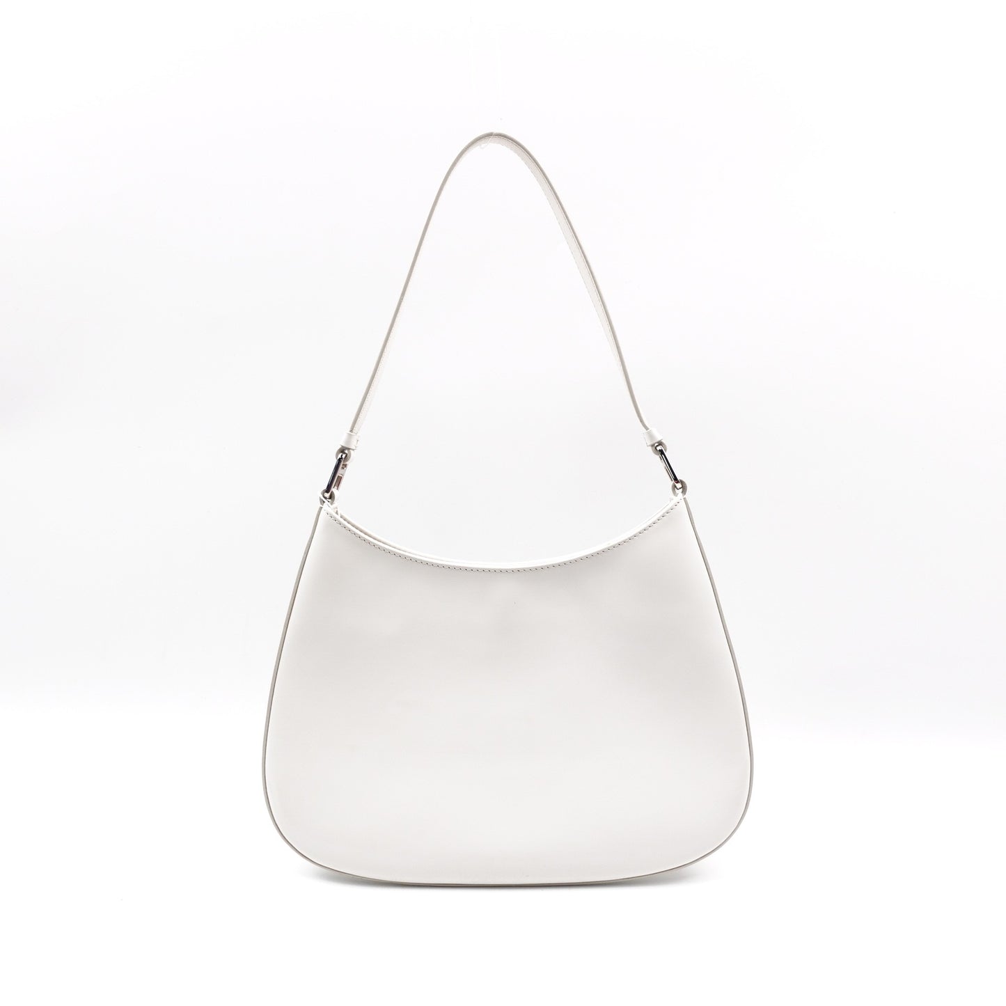 Pre-owned Prada White Cleo Calfskin Shoulder Bag