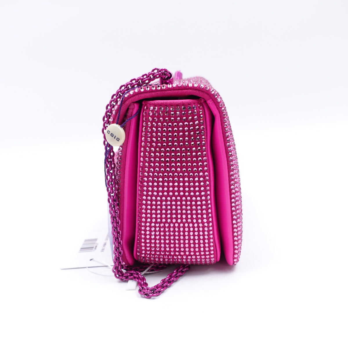 Pre-Owned Valentino One Stud Fuchsia Crystal Shoulder Bag T10400137