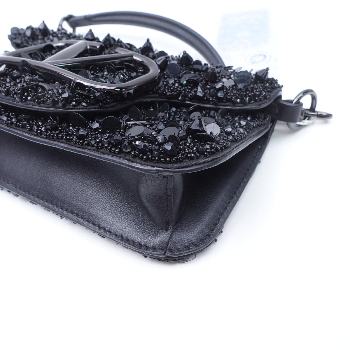 Pre-Owned  Valentino Loco Black Sequin Shoulder Bag T10407348