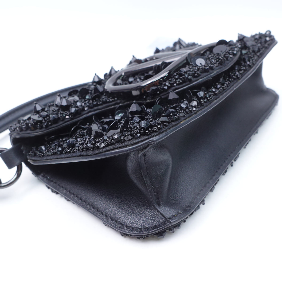Pre-Owned  Valentino Loco Black Sequin Shoulder Bag T10407348