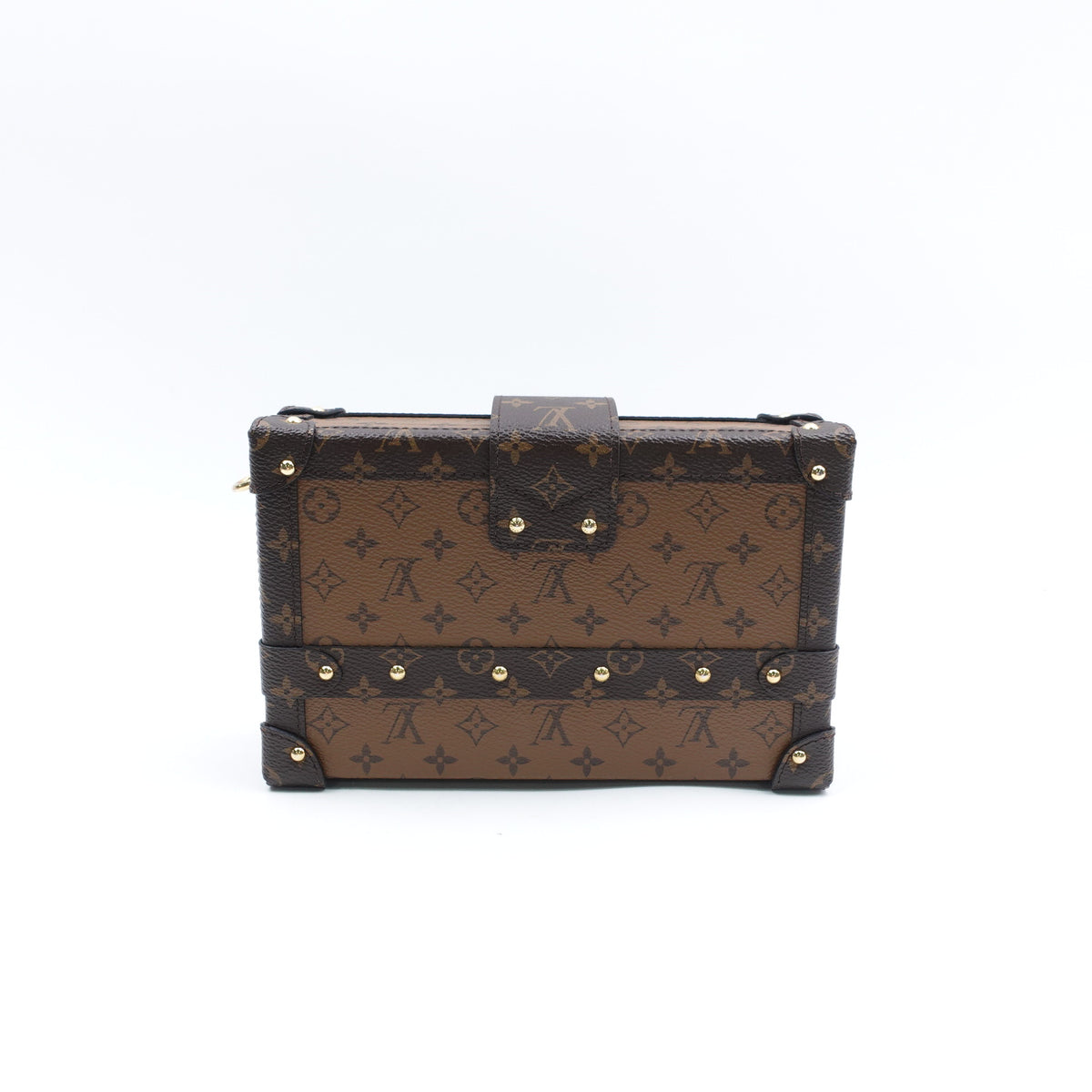 Pre-Owned Louis Vuitton Petite Malle Brown Monogram Canvas Shoulder Bag T10409049