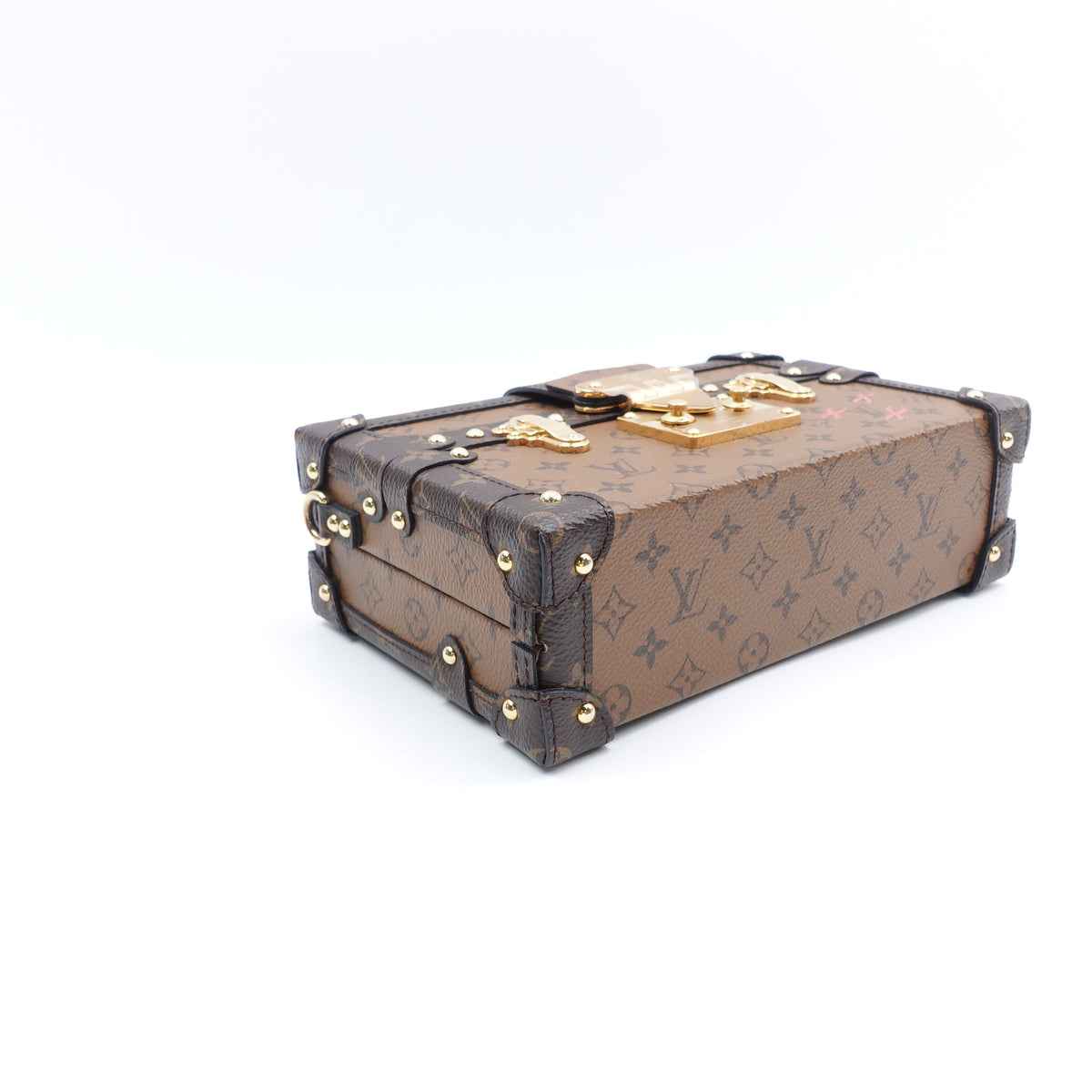 Pre-Owned Louis Vuitton Petite Malle Brown Monogram Canvas Shoulder Bag T10409049
