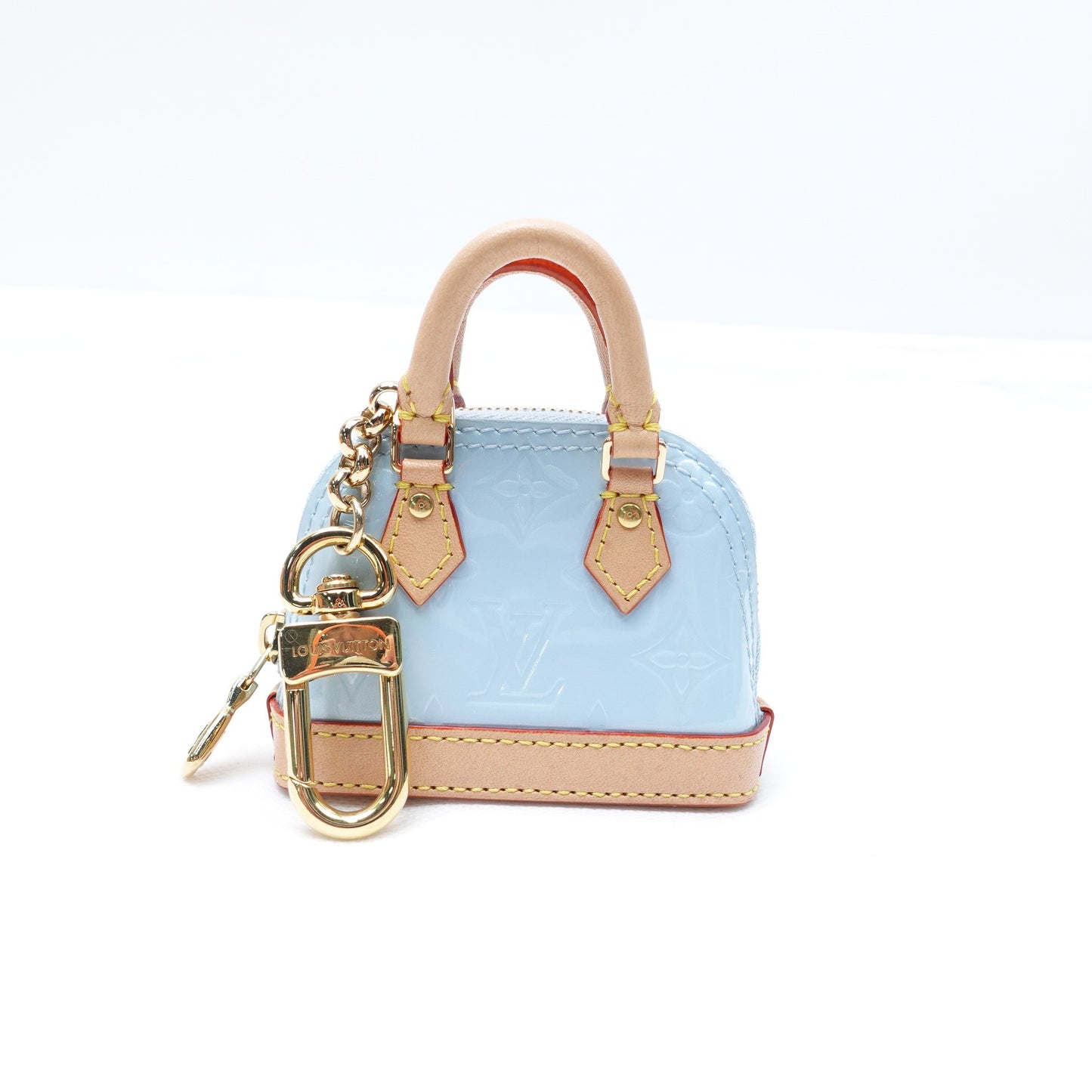 Pre-owned Louis Vuitton Alma Blue Vernis Bag Charm