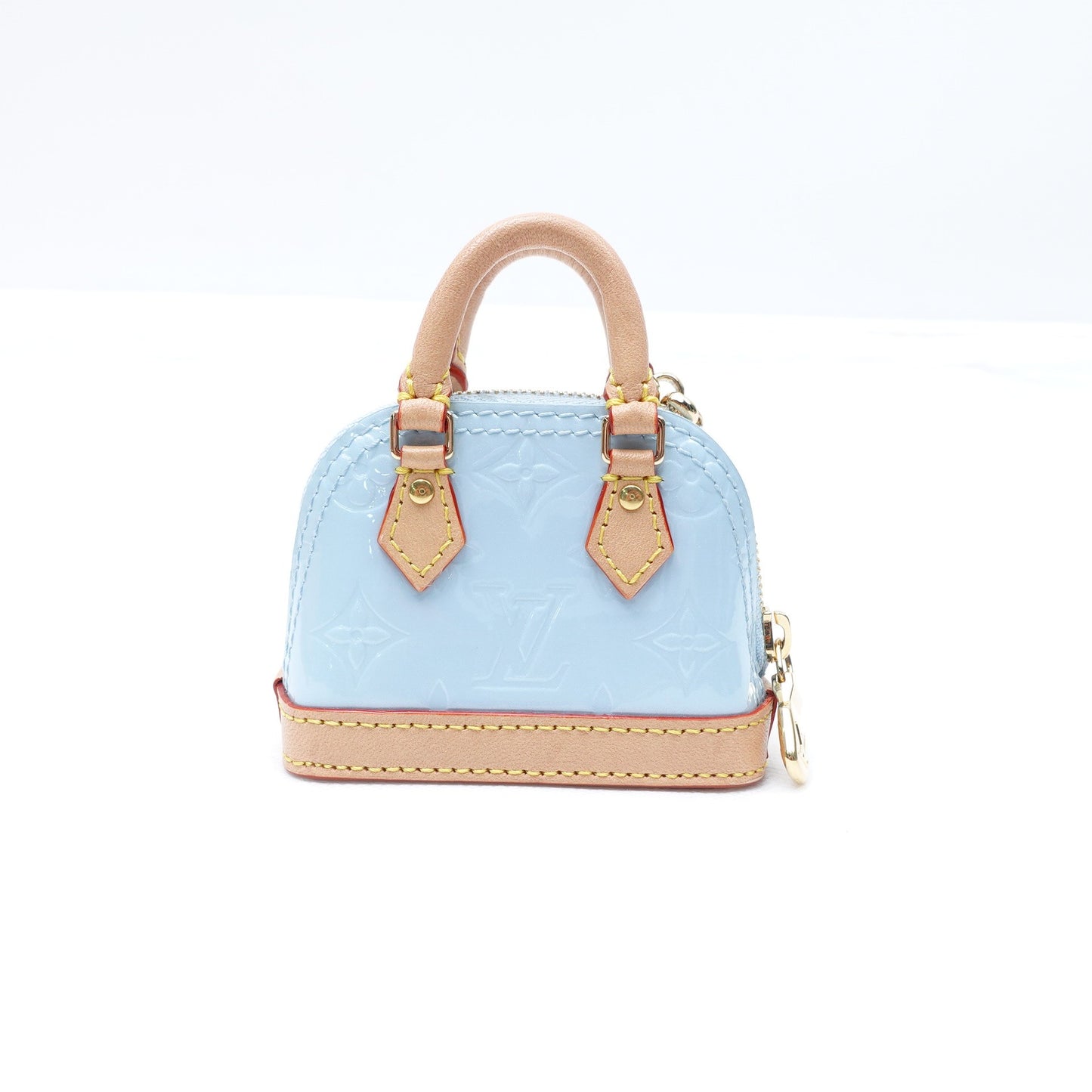 Pre-owned Louis Vuitton Alma Blue Vernis Bag Charm