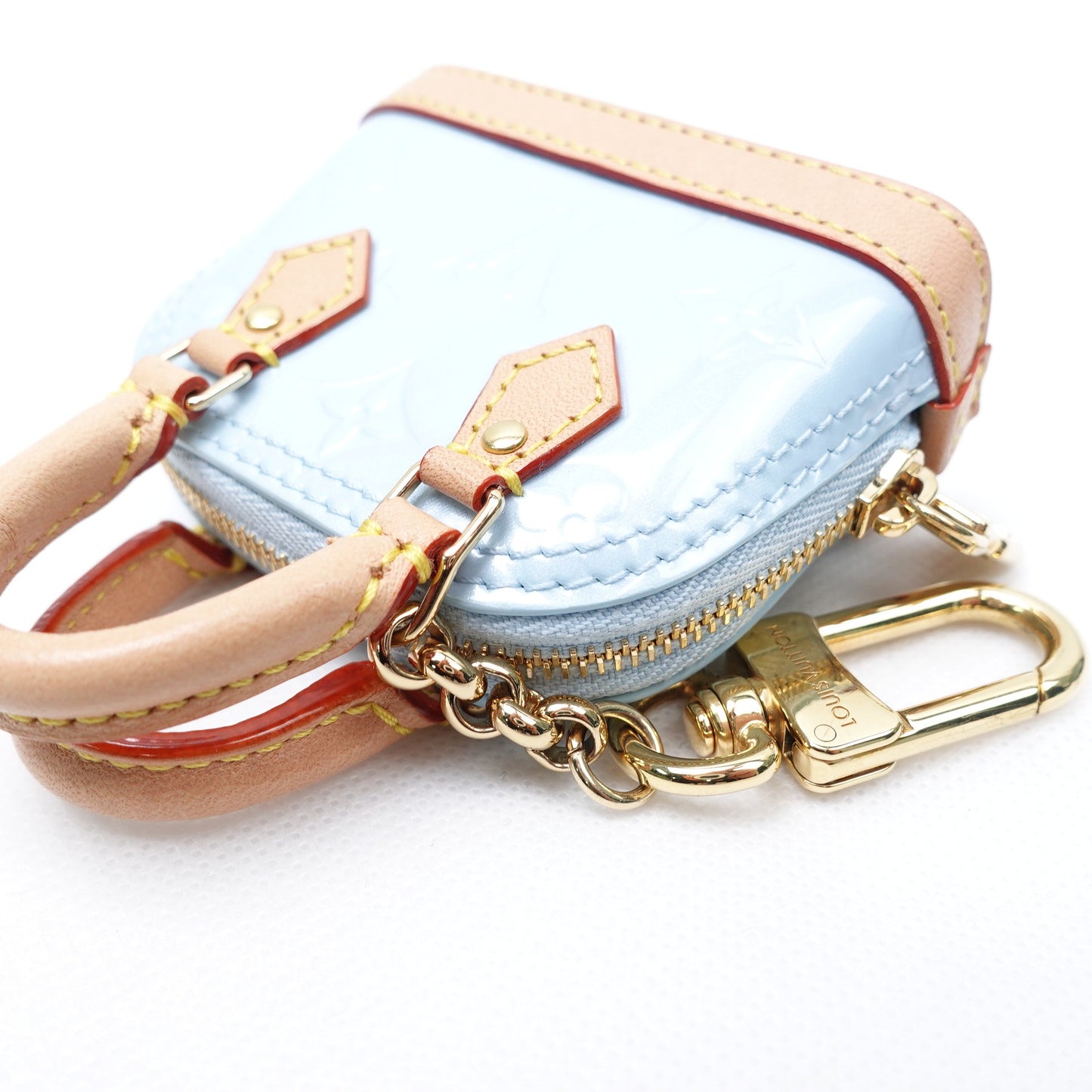 Pre-owned Louis Vuitton Alma Blue Vernis Bag Charm