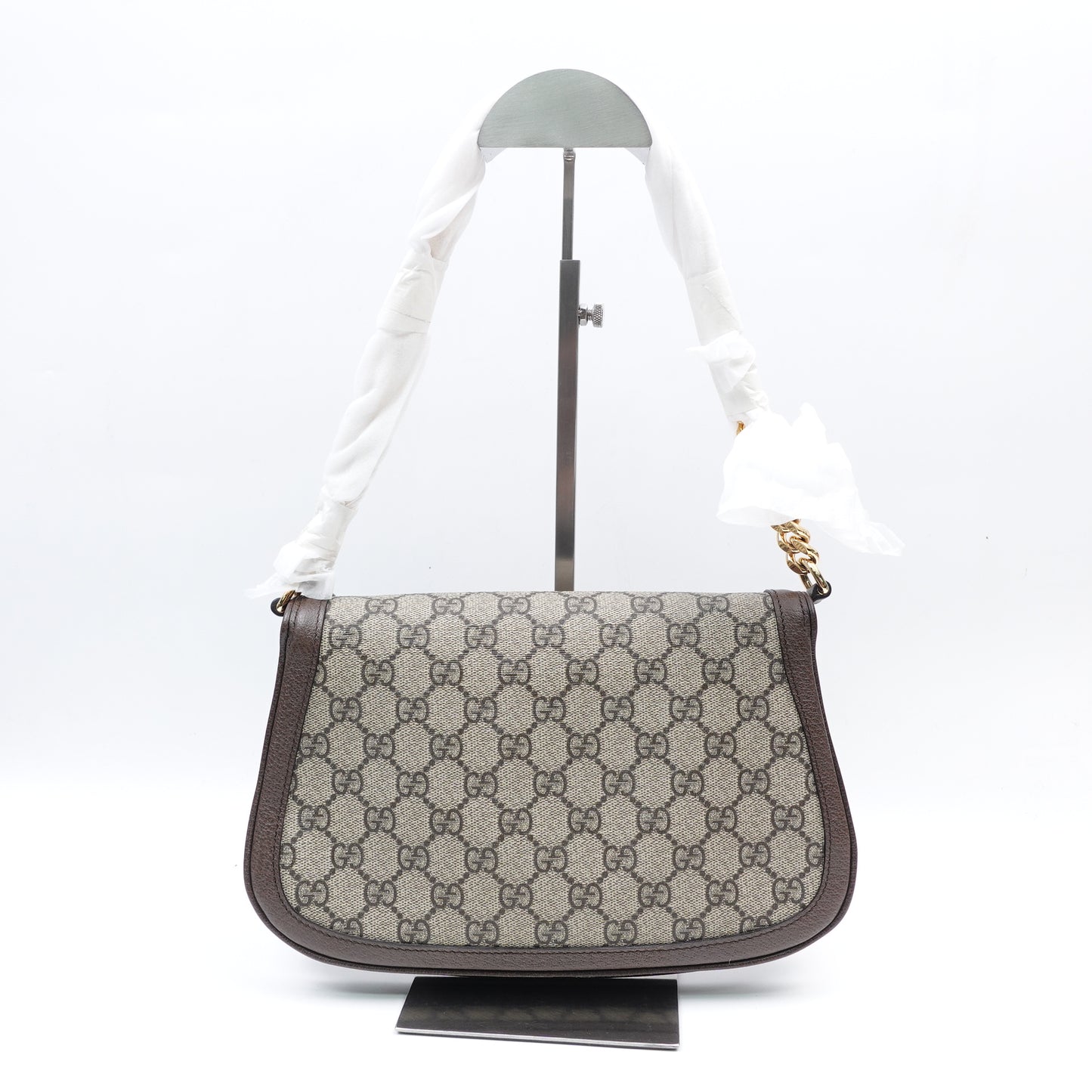 Pre-owned Gucci Blondie Brown Coated Canvas Shoulder Bag