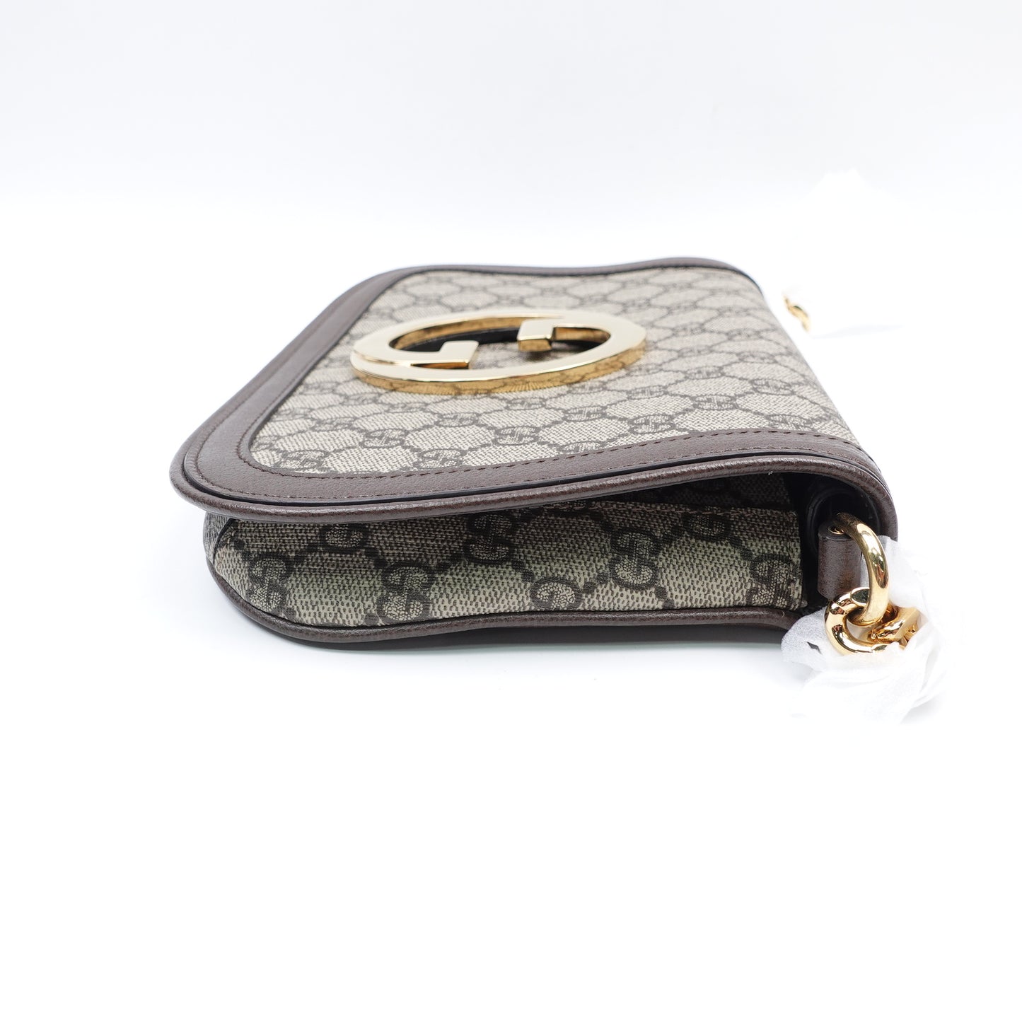 Pre-owned Gucci Blondie Brown Coated Canvas Shoulder Bag