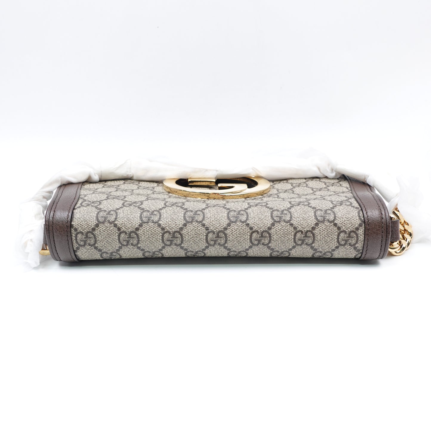 Pre-owned Gucci Blondie Brown Coated Canvas Shoulder Bag