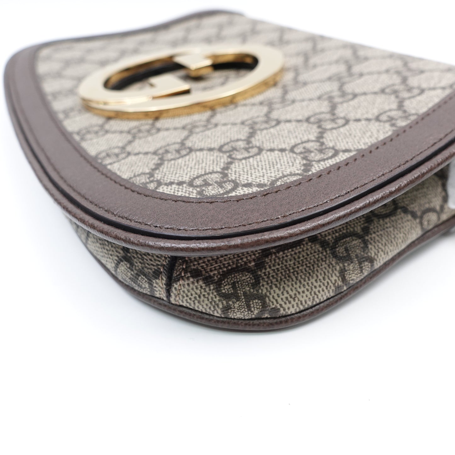 Pre-owned Gucci Blondie Brown Coated Canvas Shoulder Bag