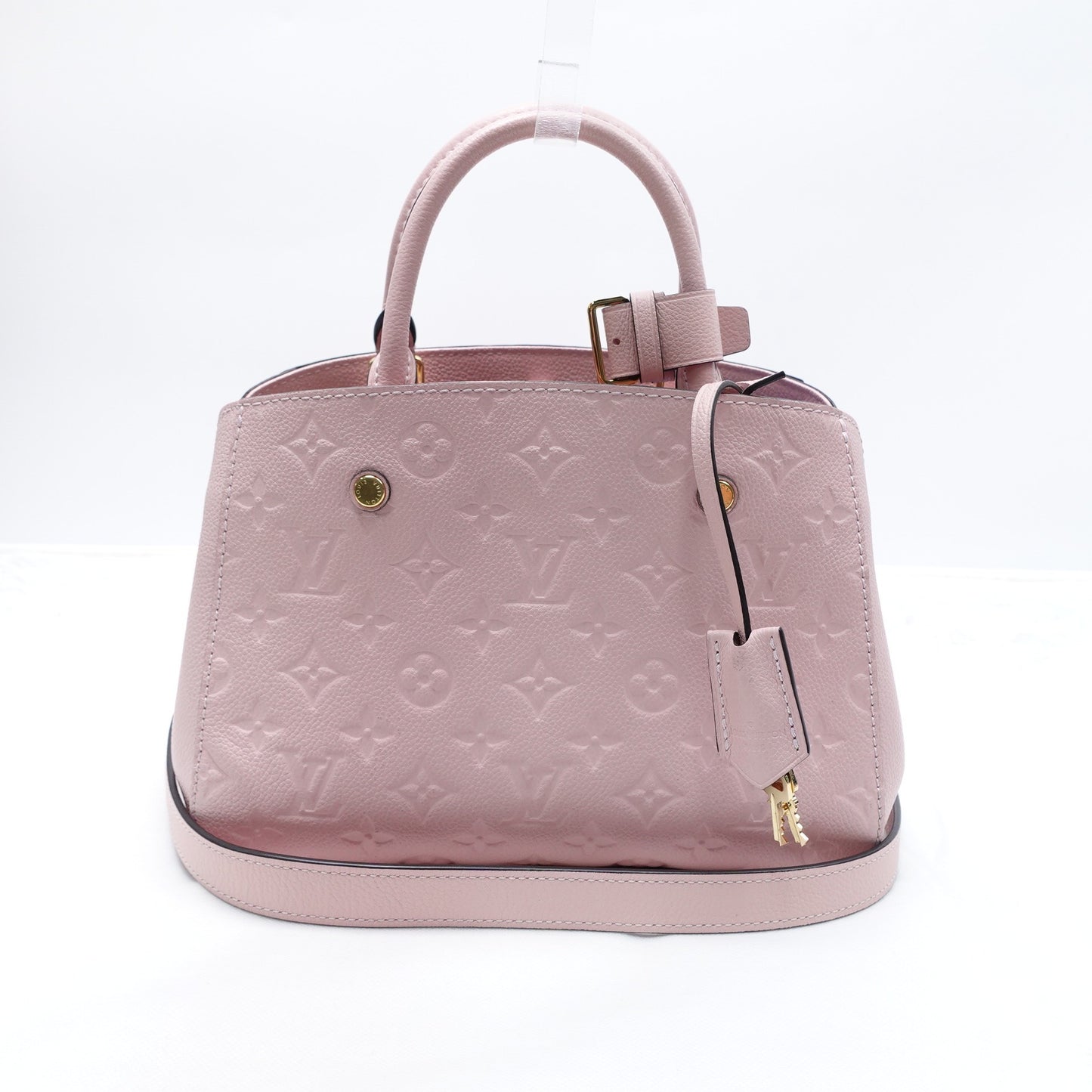 Pre-owned Louis Vuitton Pink Montaigne Calfskin Shoulder Bag