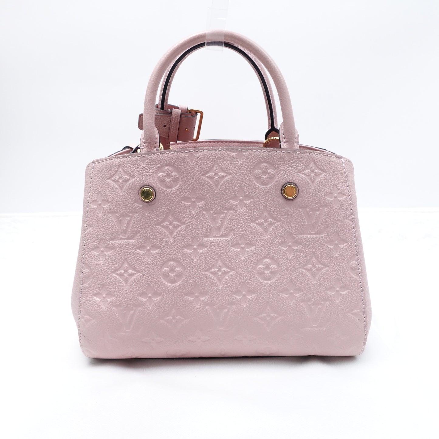 Pre-owned Louis Vuitton Pink Montaigne Calfskin Shoulder Bag