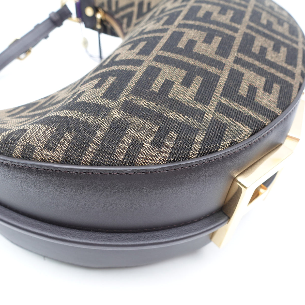 Pre-Owned Fendi Fendigraphy Small Brown Canvas Shoulder Bag T10382319