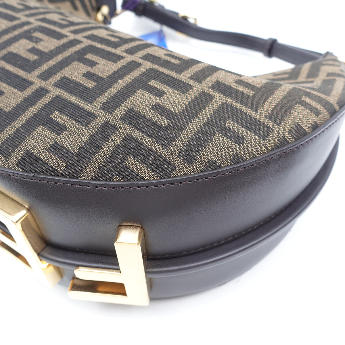 Pre-Owned Fendi Fendigraphy Small Brown Canvas Shoulder Bag T10382319