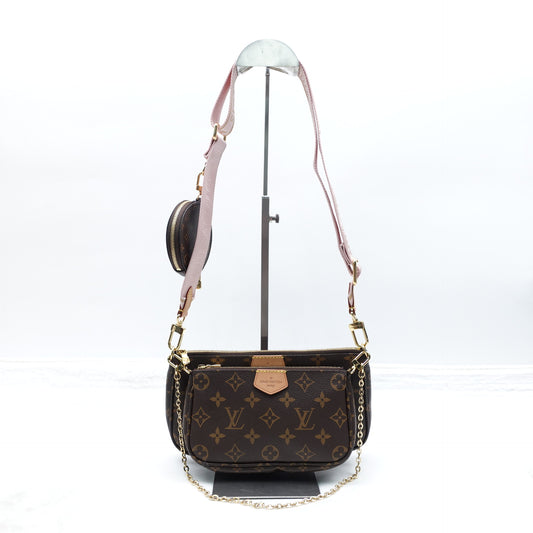 Louis Vuitton Multi Pochette Accessories Monogram Coated Canvas Shoulder Bag