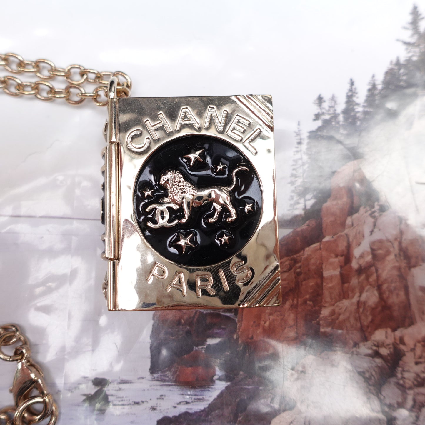 Pre-owned Chanel Book Design Necklace