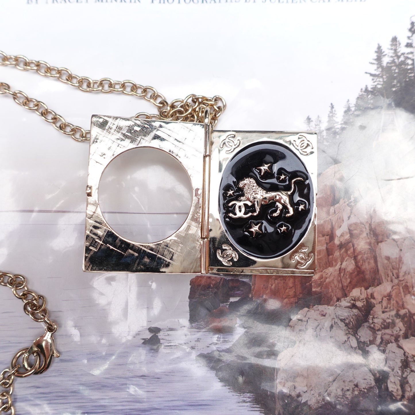 Pre-owned Chanel Book Design Necklace