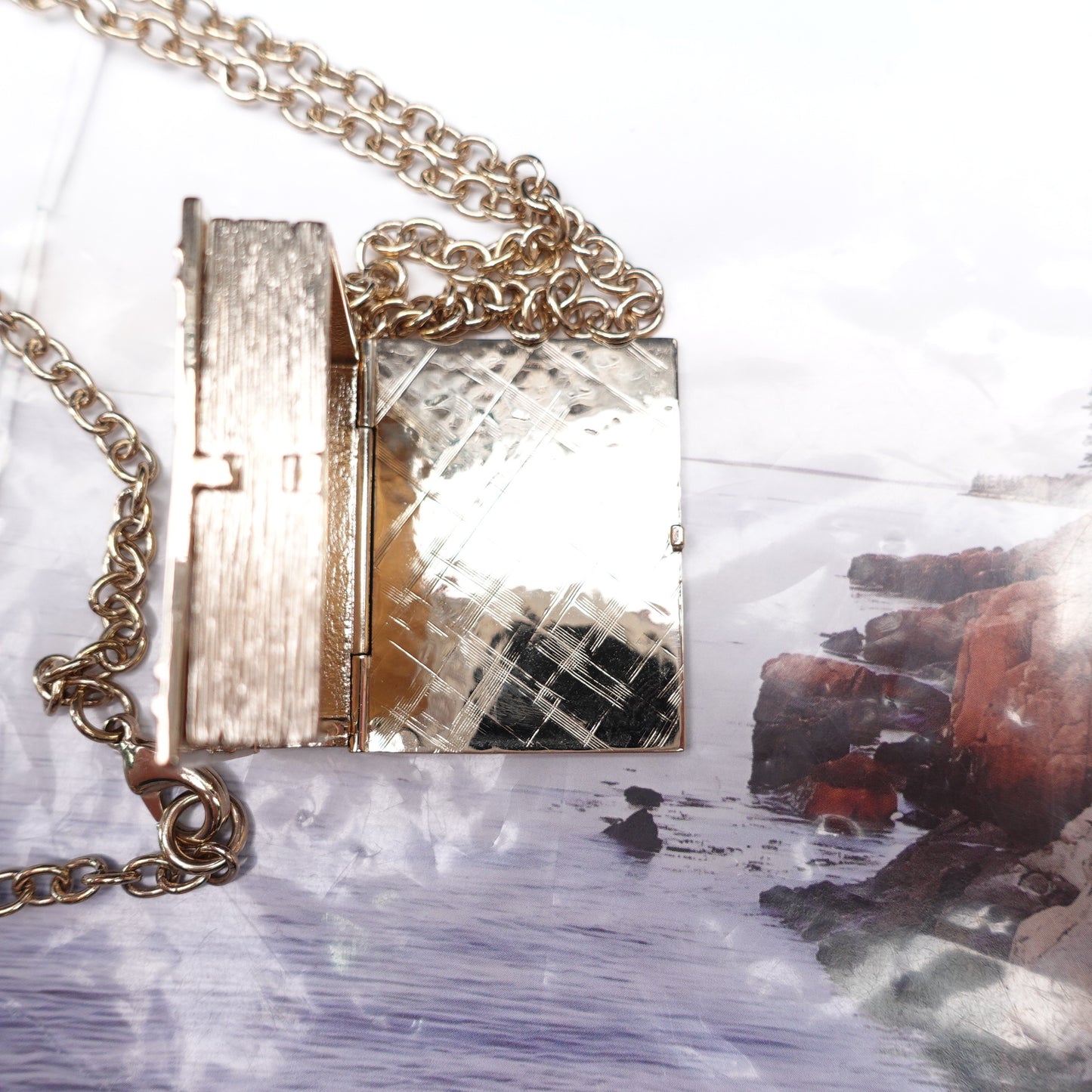 Pre-owned Chanel Book Design Necklace