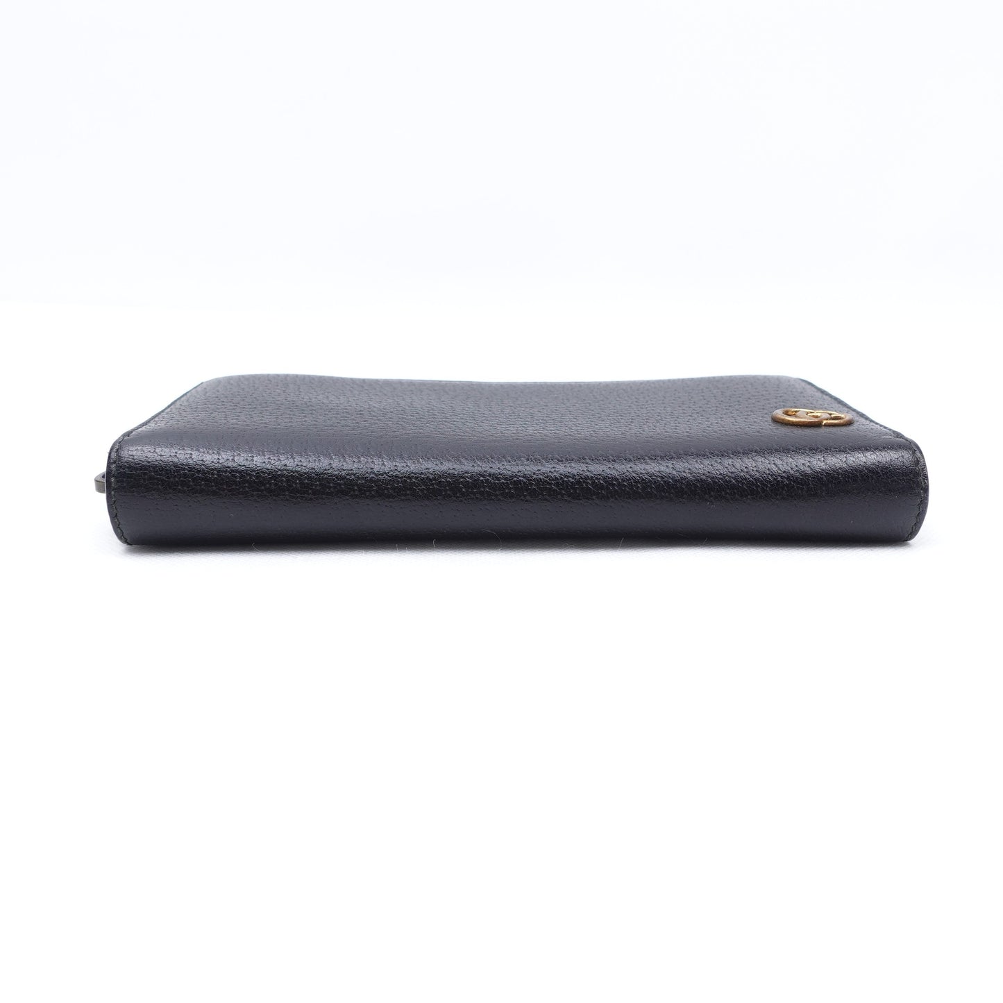 Pre-owned Gucci GG Black Calfskin Wallet