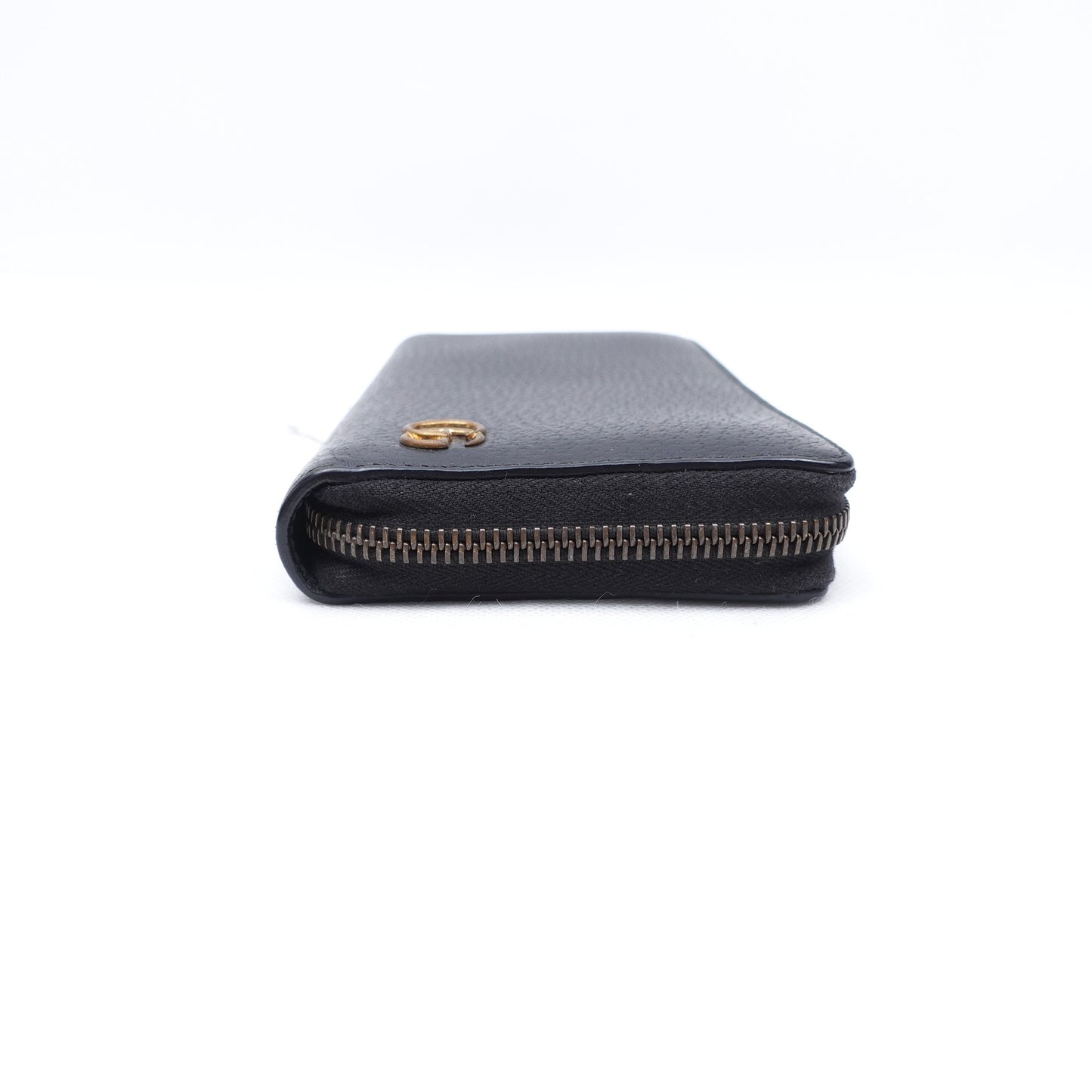 Pre-owned Gucci GG Black Calfskin Wallet