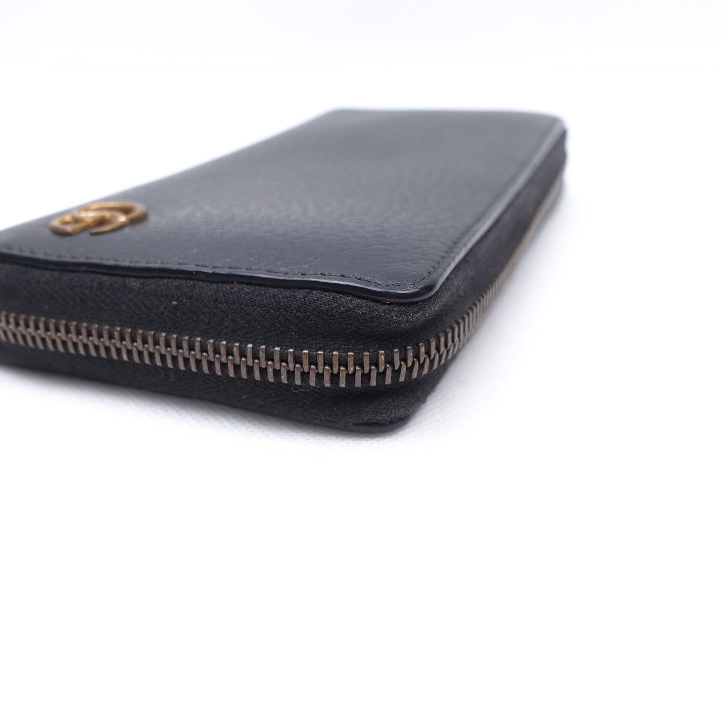 Pre-owned Gucci GG Black Calfskin Wallet