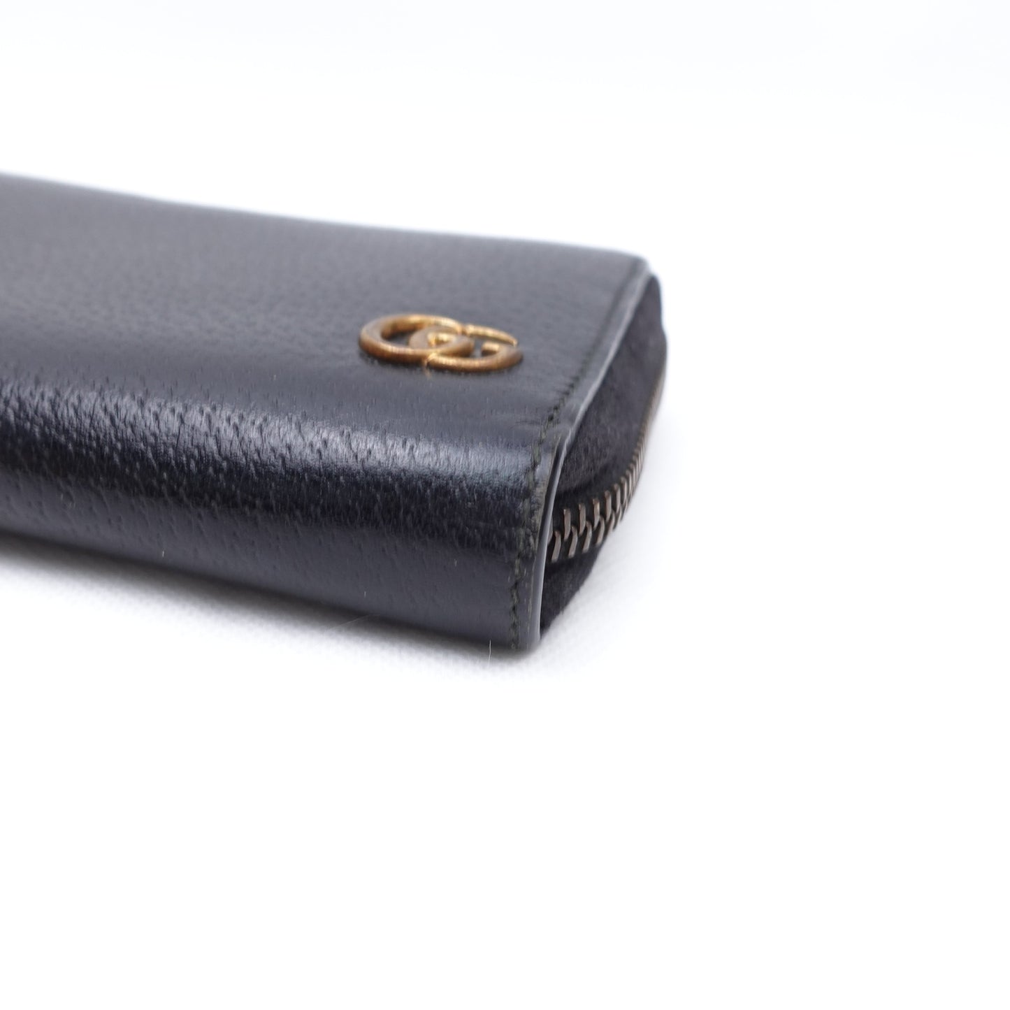 Pre-owned Gucci GG Black Calfskin Wallet